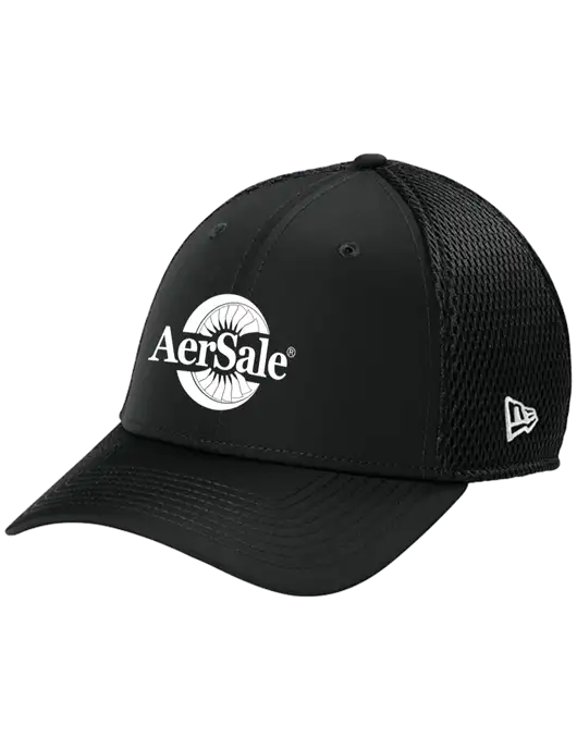 New Era 39THIRTY Performance Stretch Black Mesh Cap w/AerSale Logo