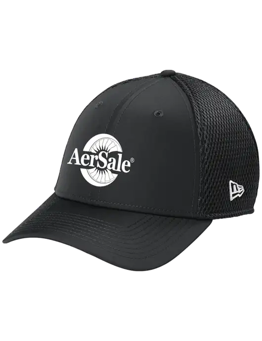 New Era 39THIRTY Performance Stretch Charcoal Grey Mesh Cap w/AerSale Logo