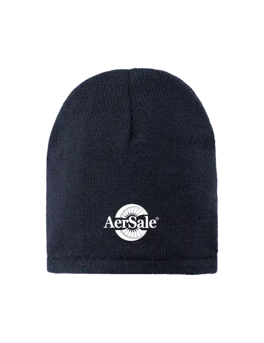 Dark Navy Fleece-Lined Beanie Cap w/AerSale Logo